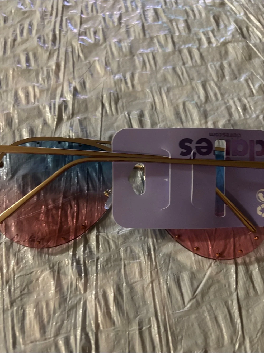 Claire's Pink and Blue Gradient Aviator Sunglasses
